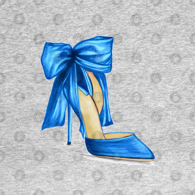 Blue Satin Women High Heels by Svetlana Pelin